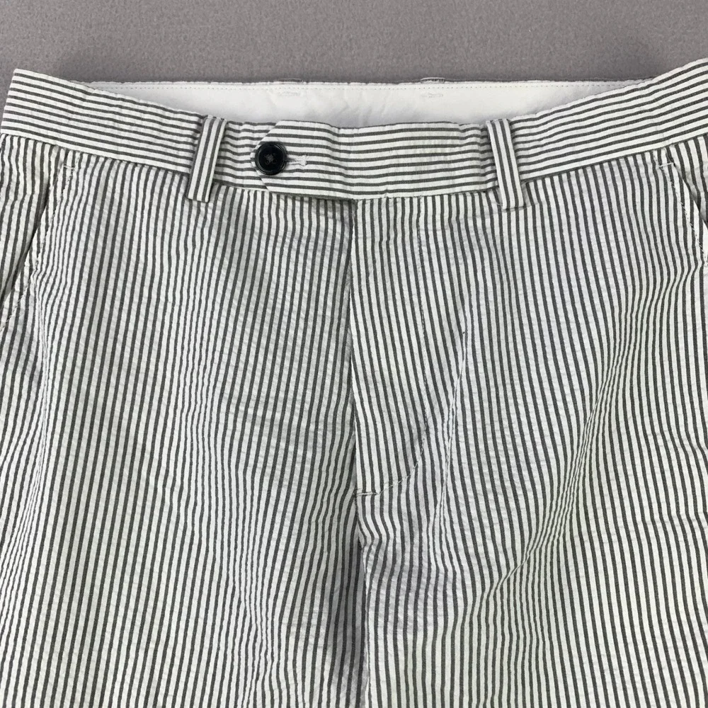 Brooks Brothers Seersucker Trousers Mens 30x30 Blue White Striped Cotton Preppy